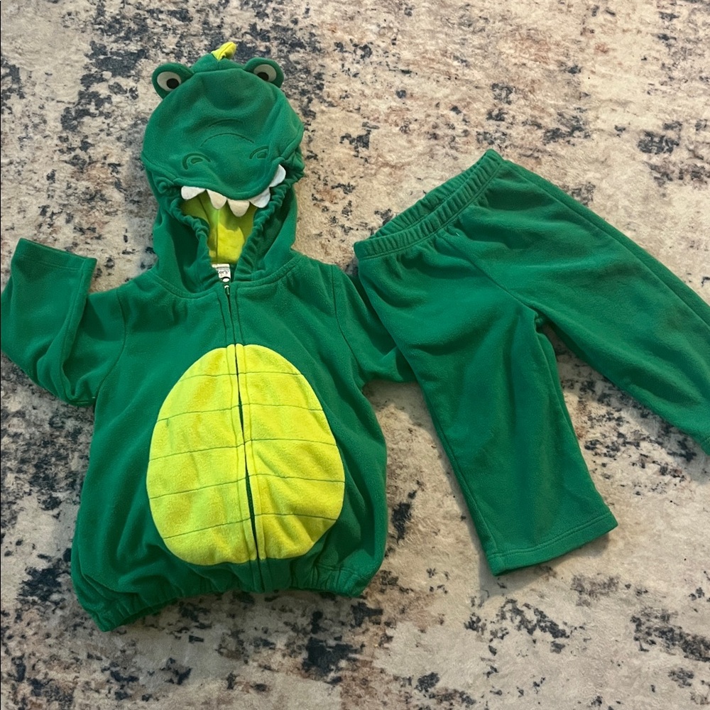 Carter's Dinosaur Jacket with Hood Halloween Costume, Green Fleece 12 months